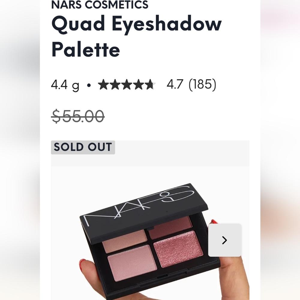 NARS Quad Eyeshadow Palette Kuala Lumpur Rose NEW Msrp $55 - Picture 14 of 16